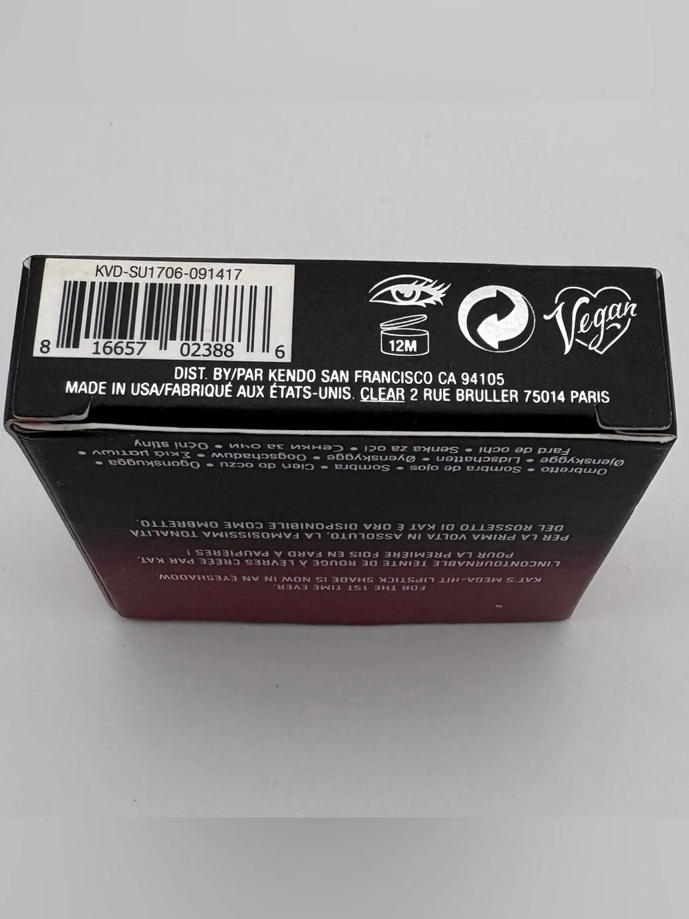 Kat Von D Lolita Eyeshadow Blush Matte Pressed Powder Vegan Makeup Compact Box
